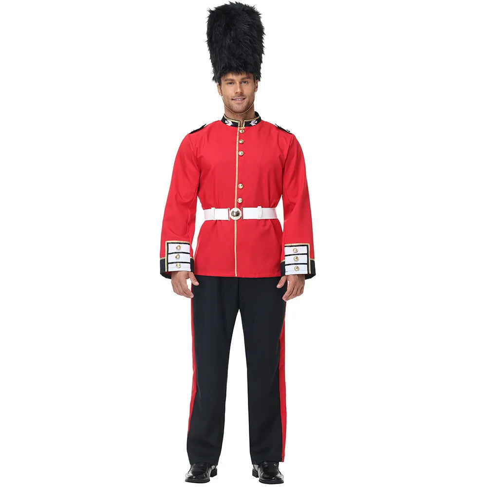 Costume Europe British Royal Guard Costume Adult Men Queen's Guard Costume Dress Up Prince - full set / M