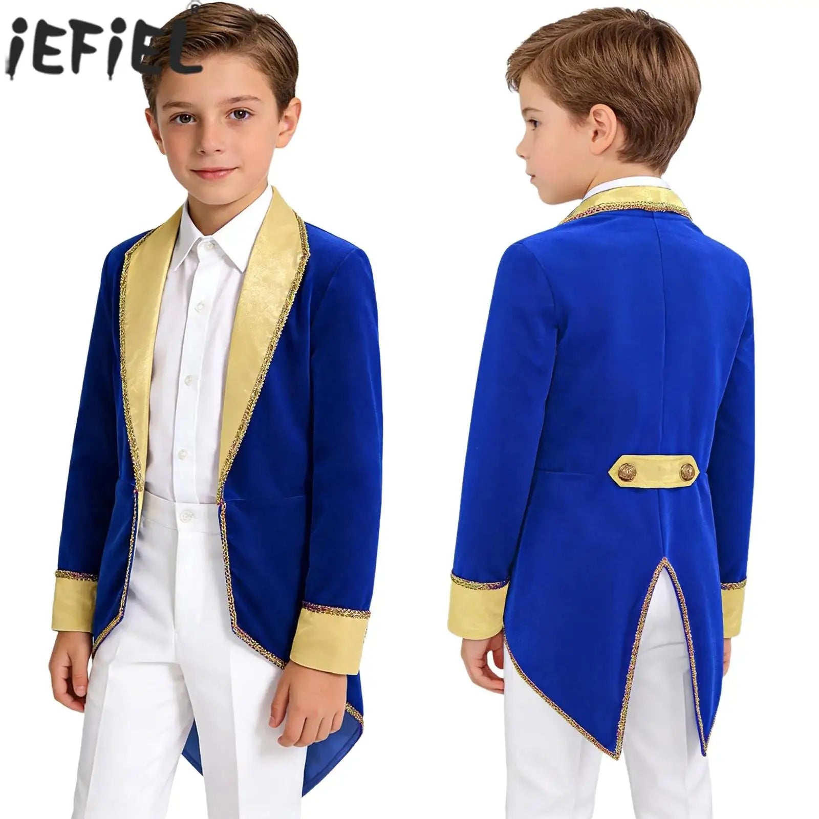 Kids Circus Ringmaster Halloween Costume Tailcoat