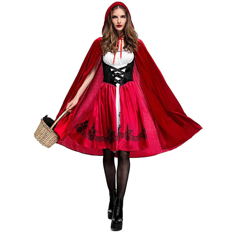 Adult Red Hooded Fairytale Costume Cape