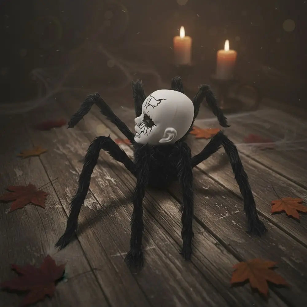 Glowing Eye Halloween Electric Walking Spider Sound Activated Folding Yard - product image 1