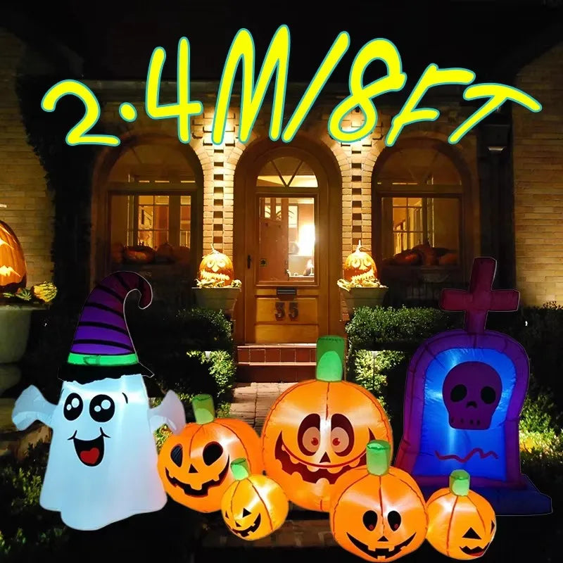 Halloween Inflatable Arch Toys Model Built-in LED Light Pumpkin Prop Outdoor Indoor Home Garden Party Terror - product image 9