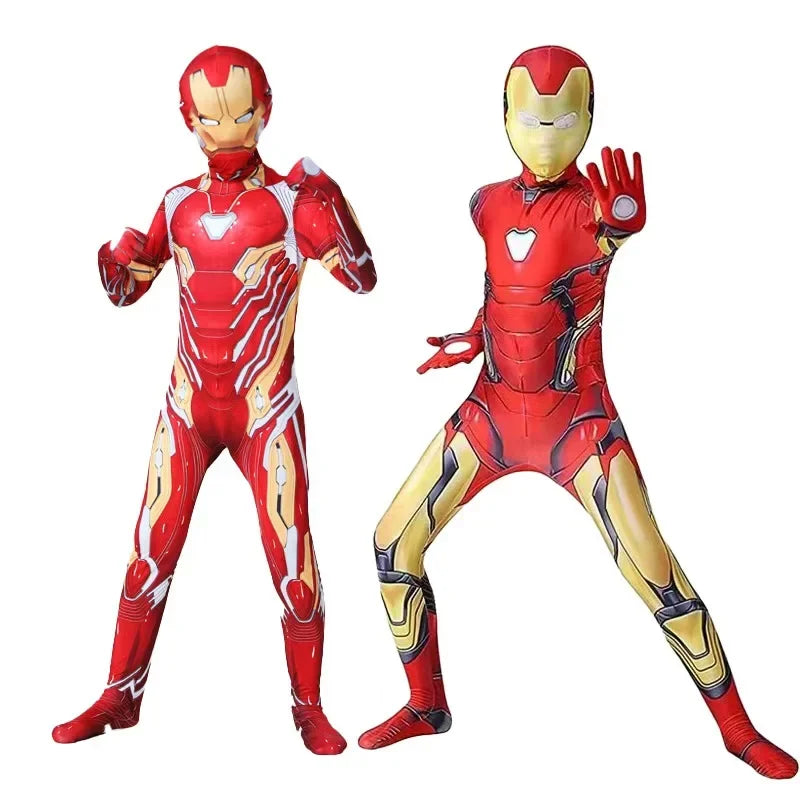 Kids Iron Man Costume Superhero Costume Cosplay Bodysuit Full Sets with Mask Halloween Costume for Kids - product image 1