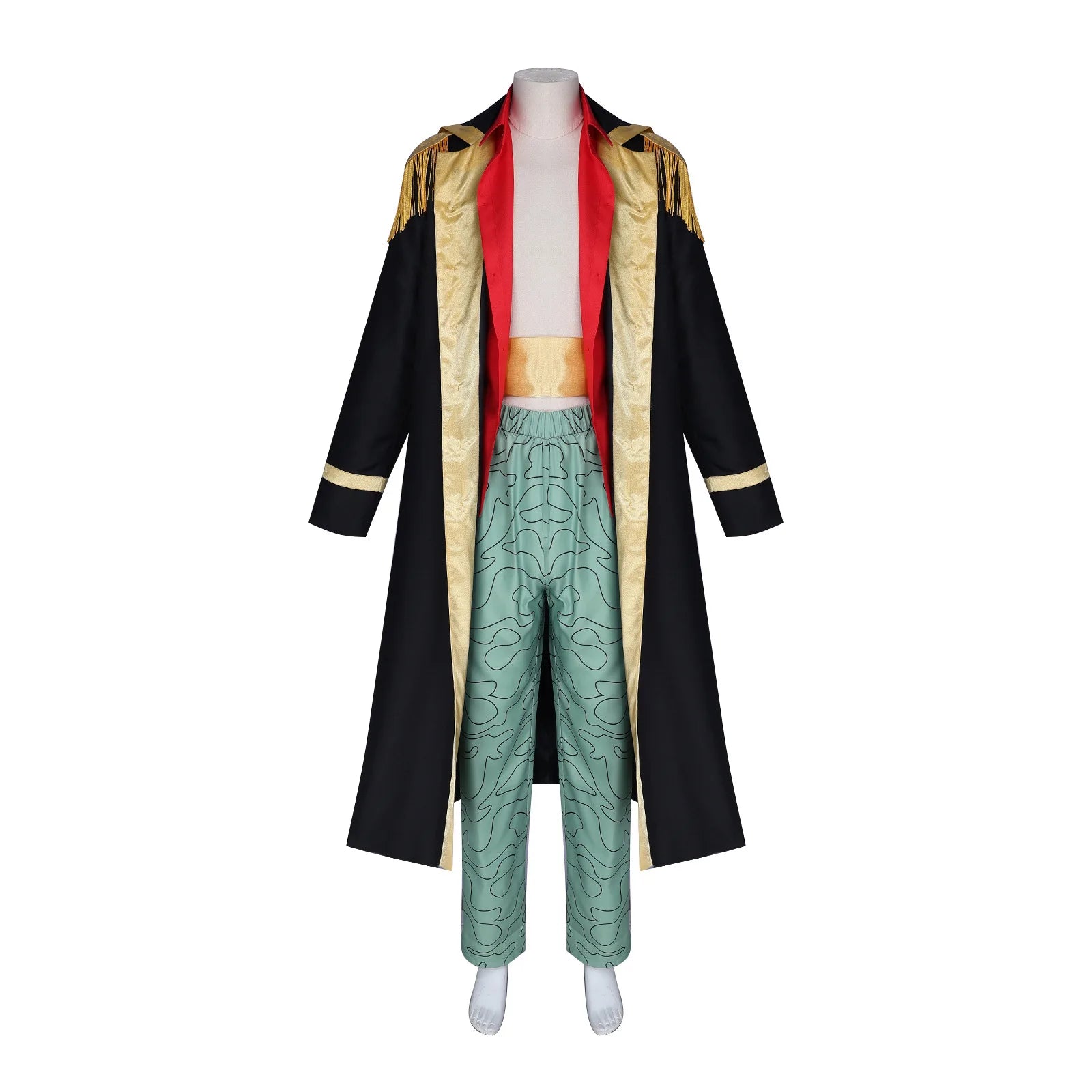 Anime Marshall D Teach Costume Hat Anime Blackbeard Costume Uniform Trench Hat Suit - Costume / XXL