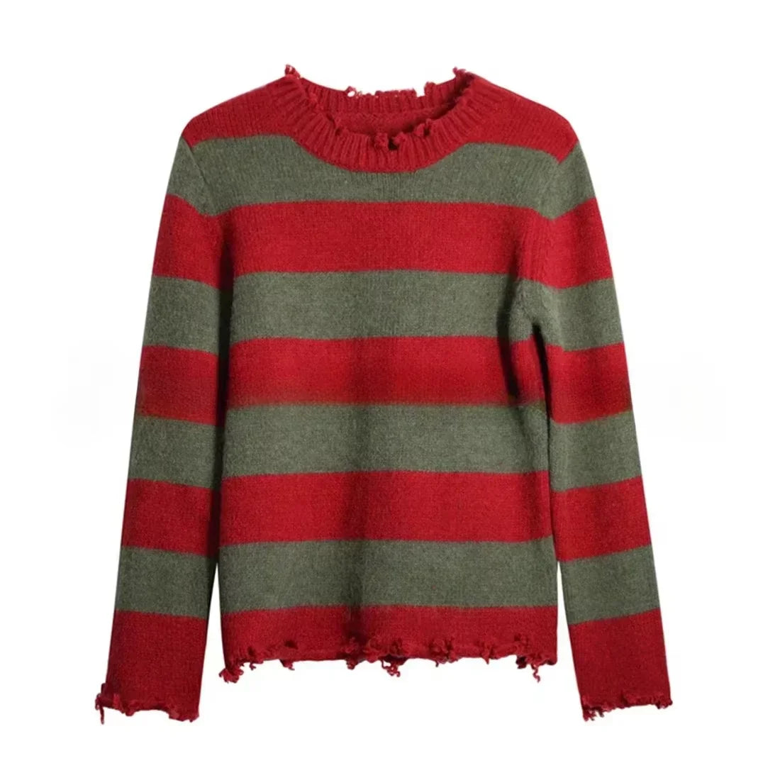 Freddy Krueger-Inspired Adult Horror Costume – Sweater, Hat & Accessories