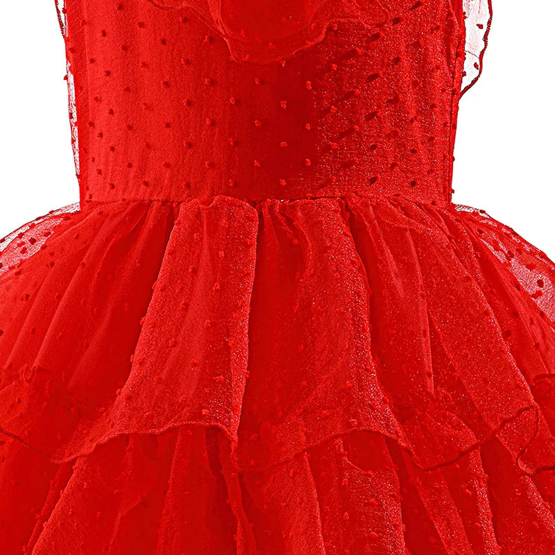 Girls Halloween red hollow out Horror Ghost Bride Devil Priestess Party Dress - product image 4