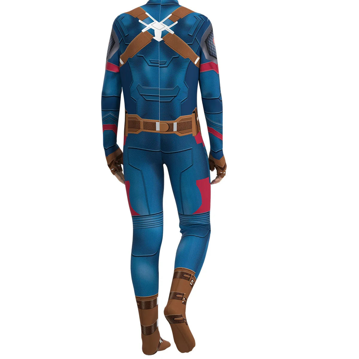 Halloween Cosplay Costume Captain Iron Long Sleeved Print Bodysuit Theme Party Role Playing Outfits for Adult - product image 4