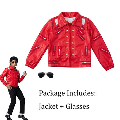 Child Michael Military Jacket Halloween Dress Up Smooth Criminal Cosplay Boy Michael Jackson Beat It Billie Jean Costume