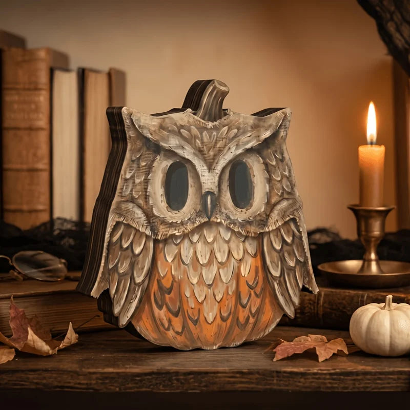 Halloween Interior Decoration Autumn Decoration Retro Wooden Blocks Shelf - product image 11