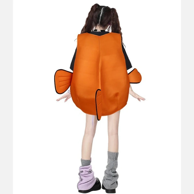 Kids' Clownfish Costume Jumpsuit with Hood - view 5