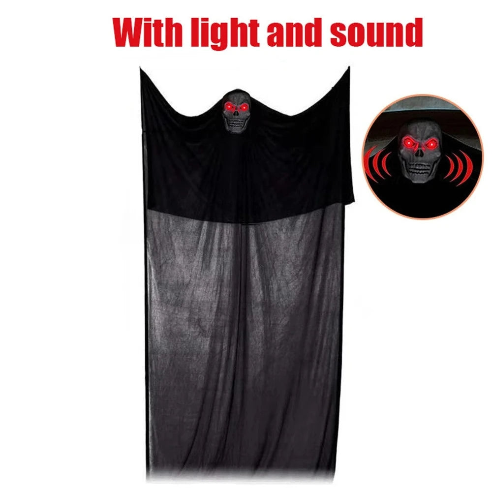 Haunted House Decoration with LED Sound Halloween Hanging Skull Ghost Ghost - product image 7