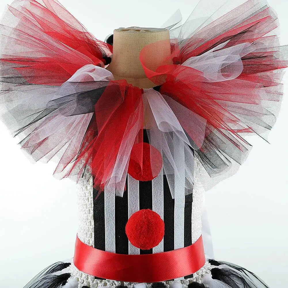 Terrifier Clown Costumes for Girls Scary Killer Circus Clowns Halloween Tutu Dress Outfit for Kids Creepy - product image 6