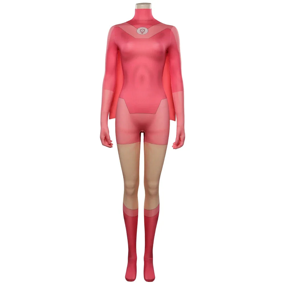 Atom Eve-Inspired Superhero Costume for Women | Bodysuit & Cape