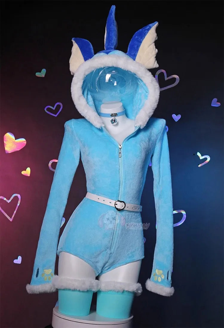 Bunny Anime Jumpsuit Costume - Hooded Plush - Halloween Costume - product image 2