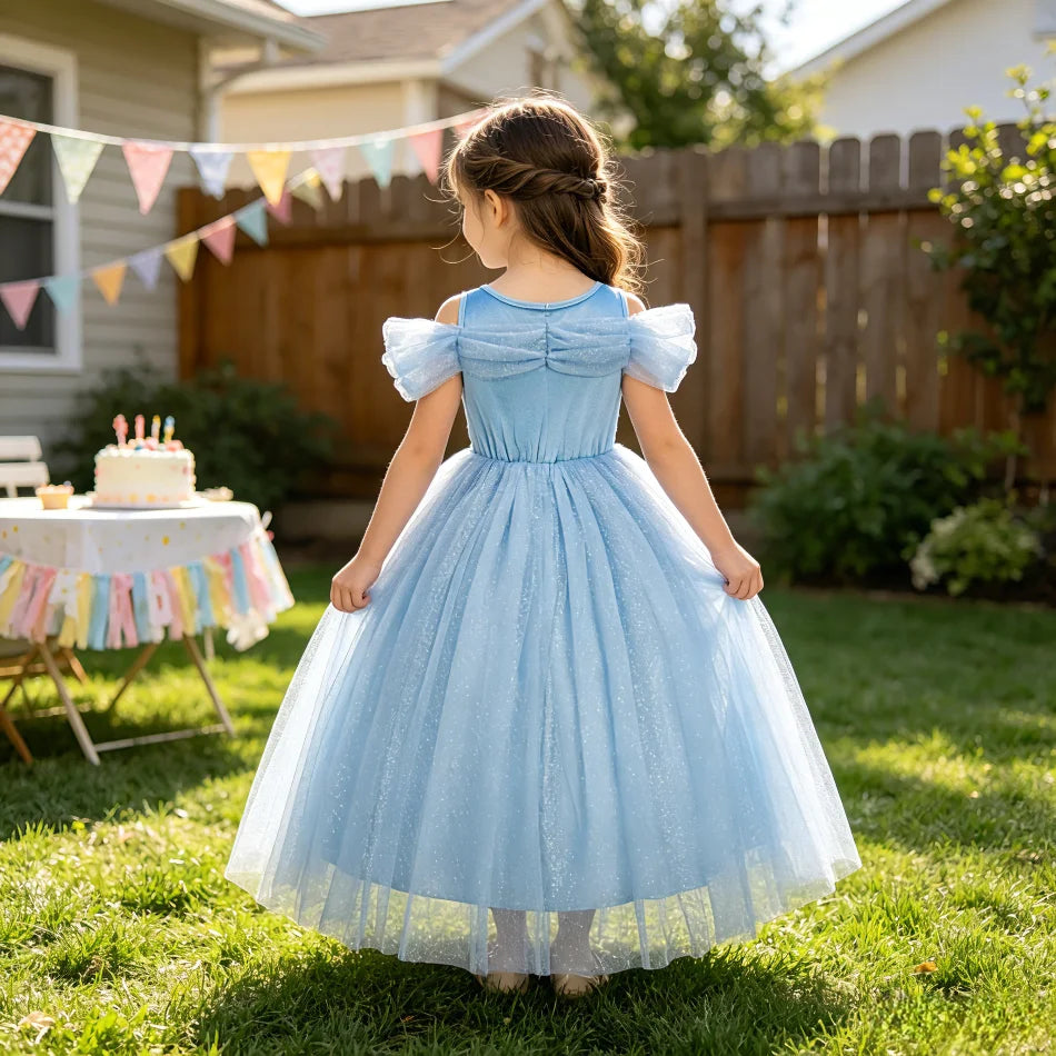 Blue Fairytale Princess Princess Costume Dress for Kids – Halloween Costume