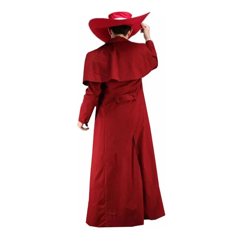 Anime Hellsing Alucard Costume Red Coat Hat Gloves Accessories Uniform Sets Men Women for - Costume set / S