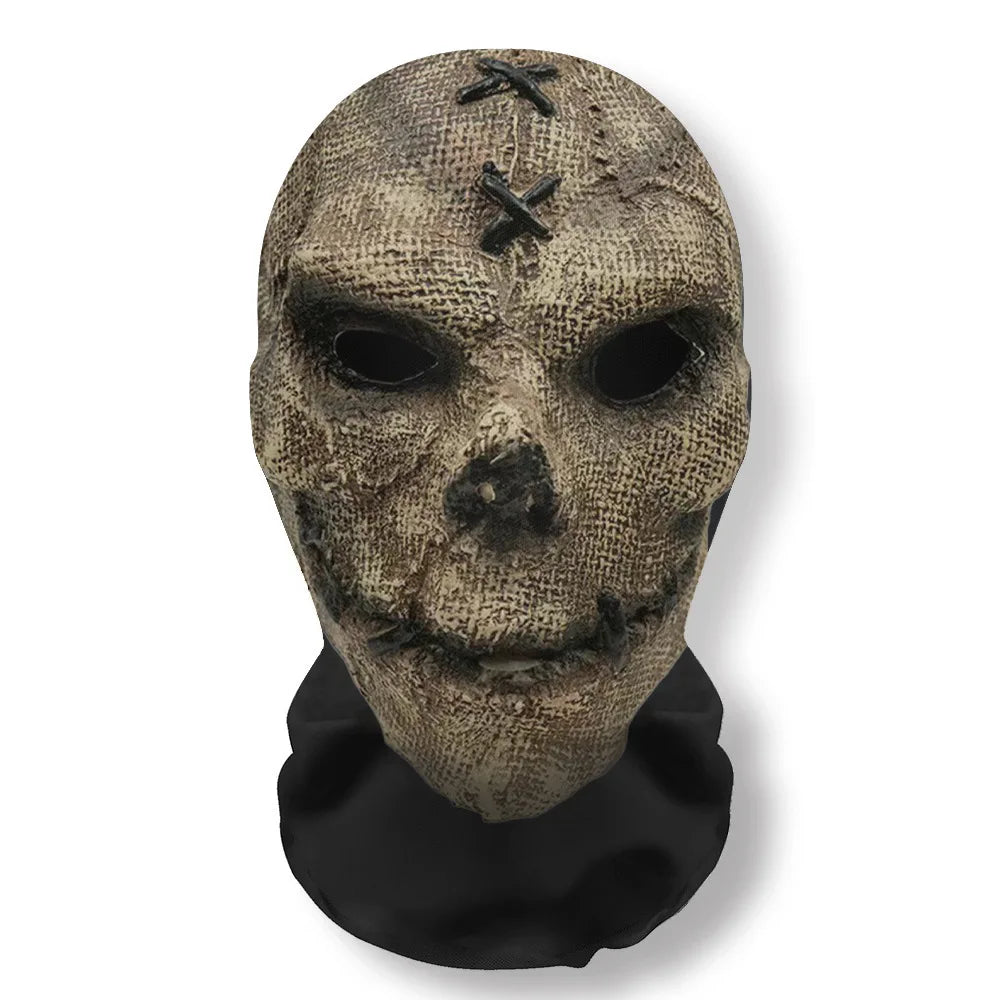 Halloween Ghost Face Full Mask, 3D Printed Stretchable Mesh, Comically Horrifying Cosplay Party Skull - product image 17