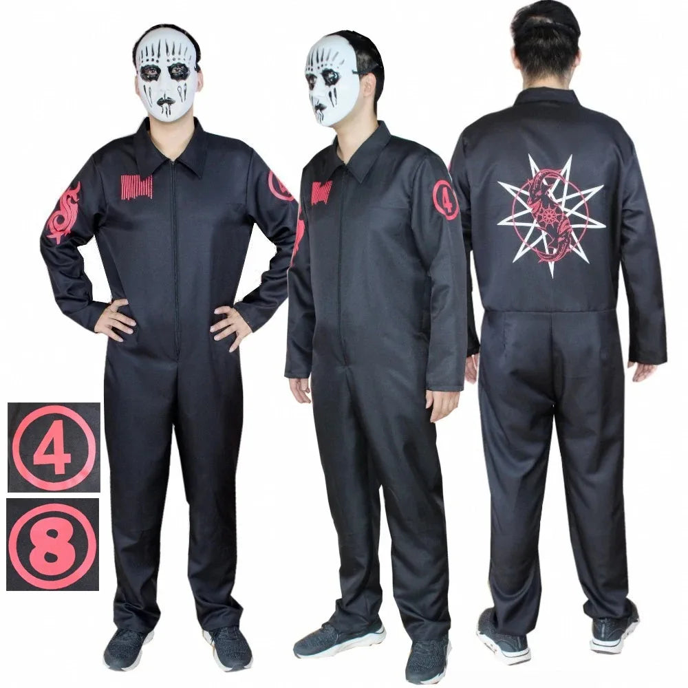 Men's Slipknot Jumpsuit Without Mask Props Jumpsuits Halloween Costume - Top and pants 4 / XXXL