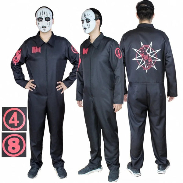 Slipknot-Inspired Men's Halloween Jumpsuit Costume – No Mask