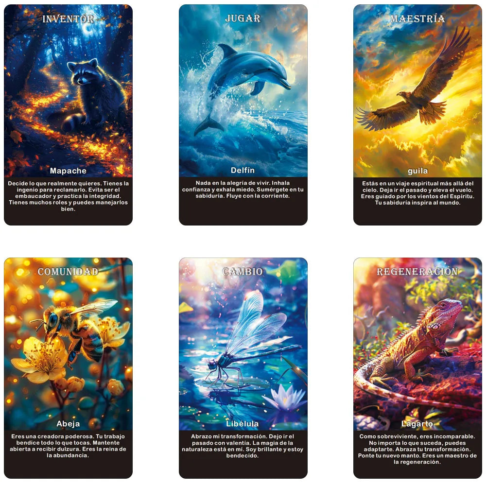 Spanish Spirit Animals Oracle Deck – 52 Cards