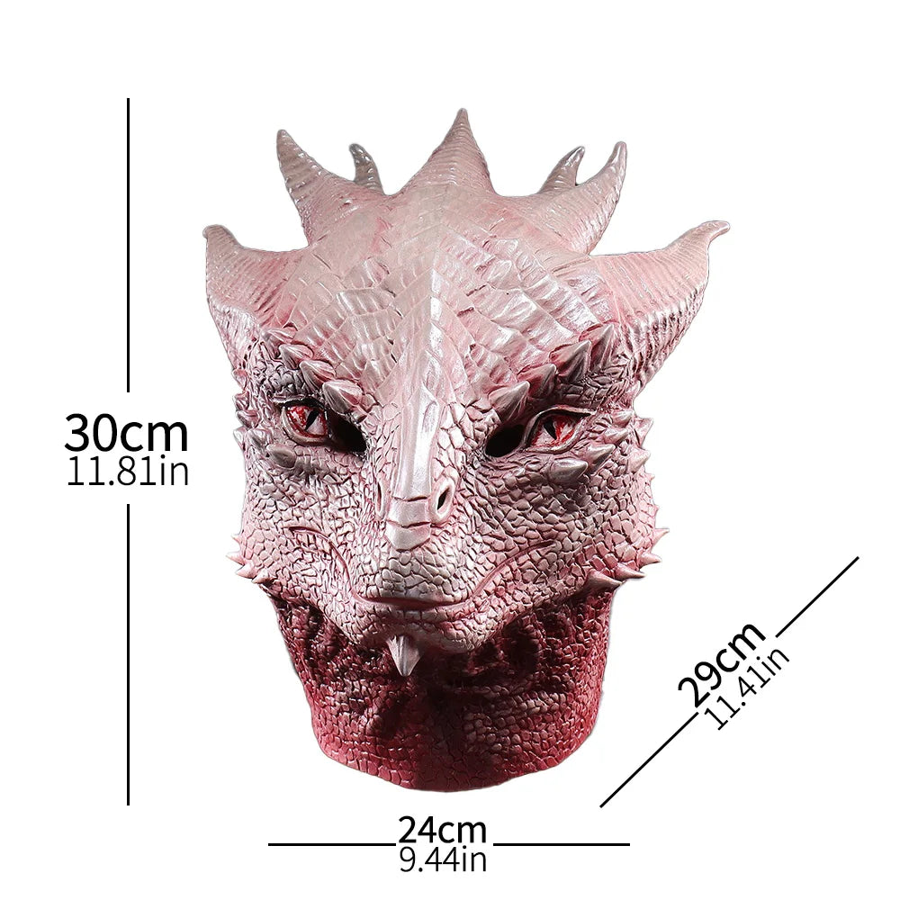 Game Dragon Mask Cosplay Animal Warrior Character Monster Latex Helmet Halloween Costume Props - product image 7