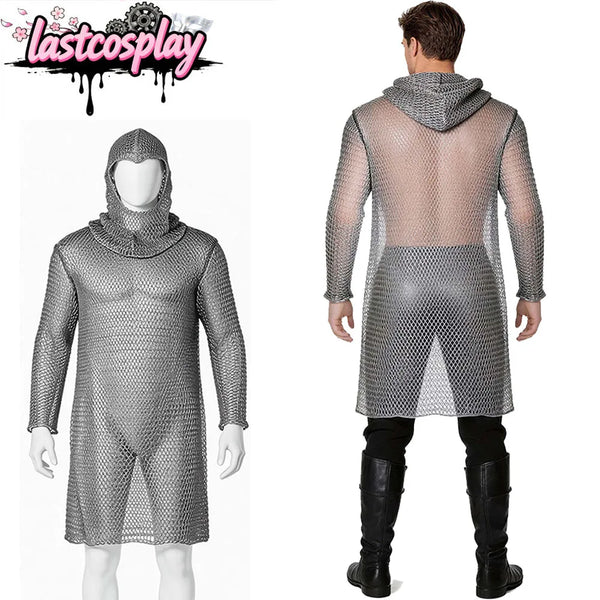 Medieval Costume Adult Men Knight Cosplay Renaissance Male Halloween Disguise Dress Up - Adult / L