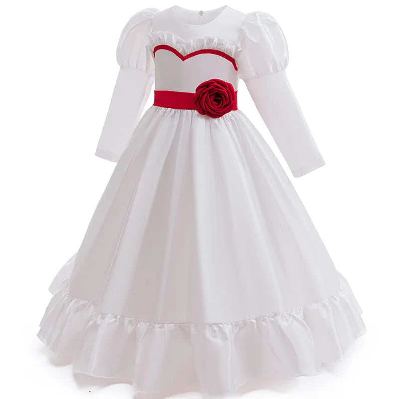 Kids' Horror Conjuring Doll Annabelle Rose Embroidery Baptismal Costume - alternate view 3