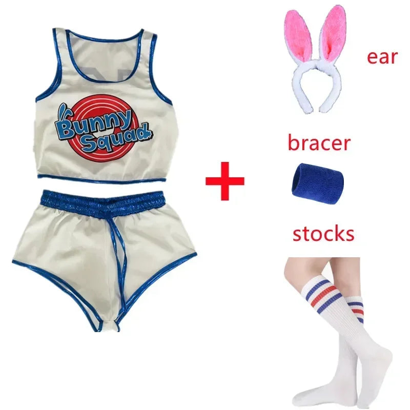Rabbit Bunny Jam Costumes Space Lola Bunny Rabbit Cosplay Costume Women Halloween Party Clothes Carnival Suit WE7J5D