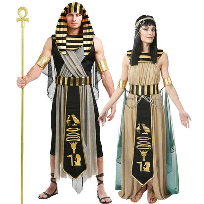 Couples Ancient Egypt Egyptian Pharaoh for Men King Cleopatra Queen Costume