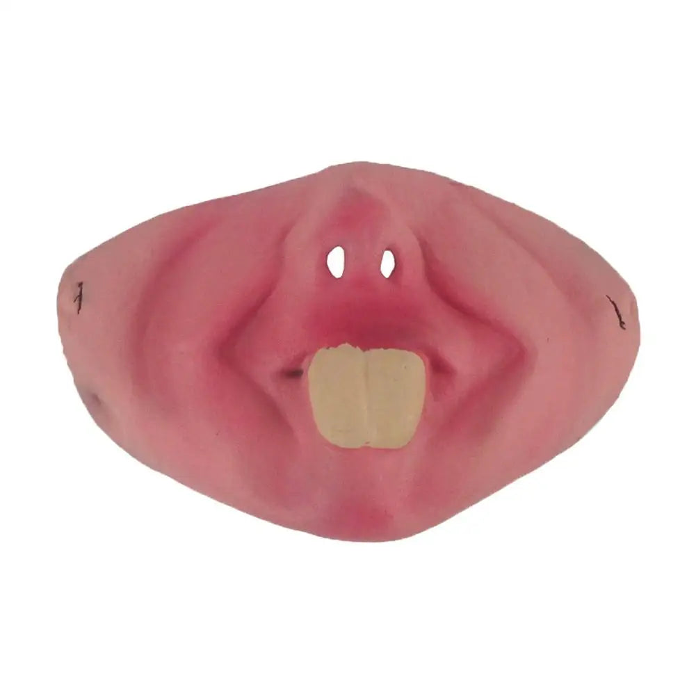 Unique Half-face Clown Mask Latex Costume Props Humorous Elastic Band Horrible Scary Masks - A