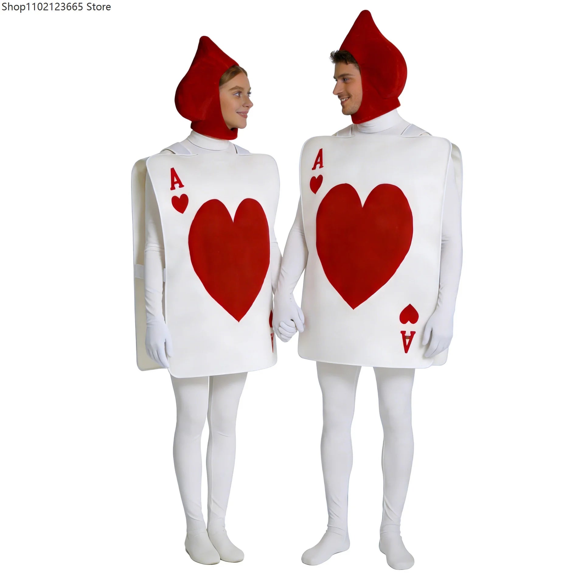 Adult Wonderland Fairy Tale Set Couple Halloween Playing Cards Hearts Ace Costume Purim - View 5