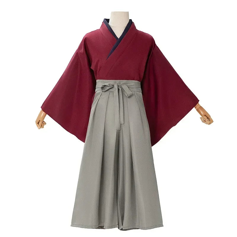 Anime Rurouni Kenshin Costume Adult Men Kimono Halloween Outfit - M / B