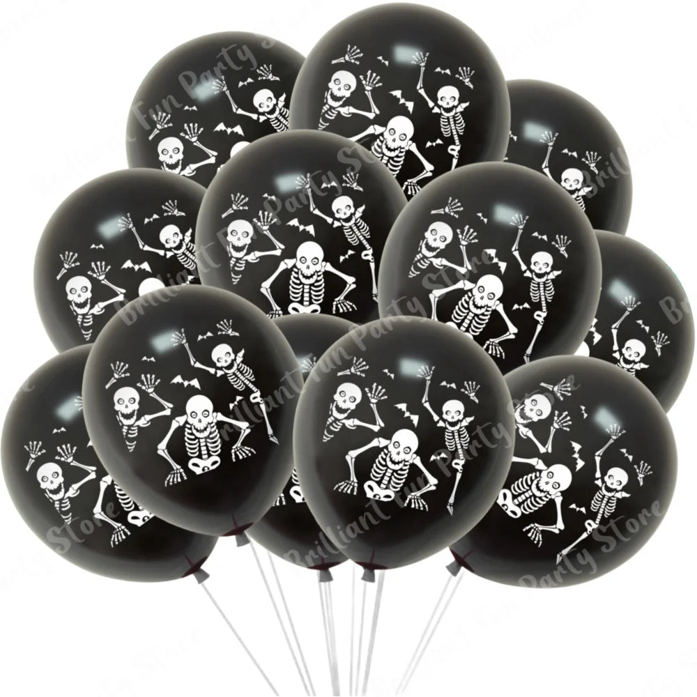 Balloons 12 Inch Black Orange White Halloween Decoration - product image 8