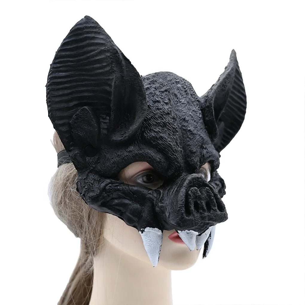 Vampire Scary Halloween Masks Creepy Carnival Props Evil Cosplay Masks Halloween Bat Mask Bat Face Cover - product image 2
