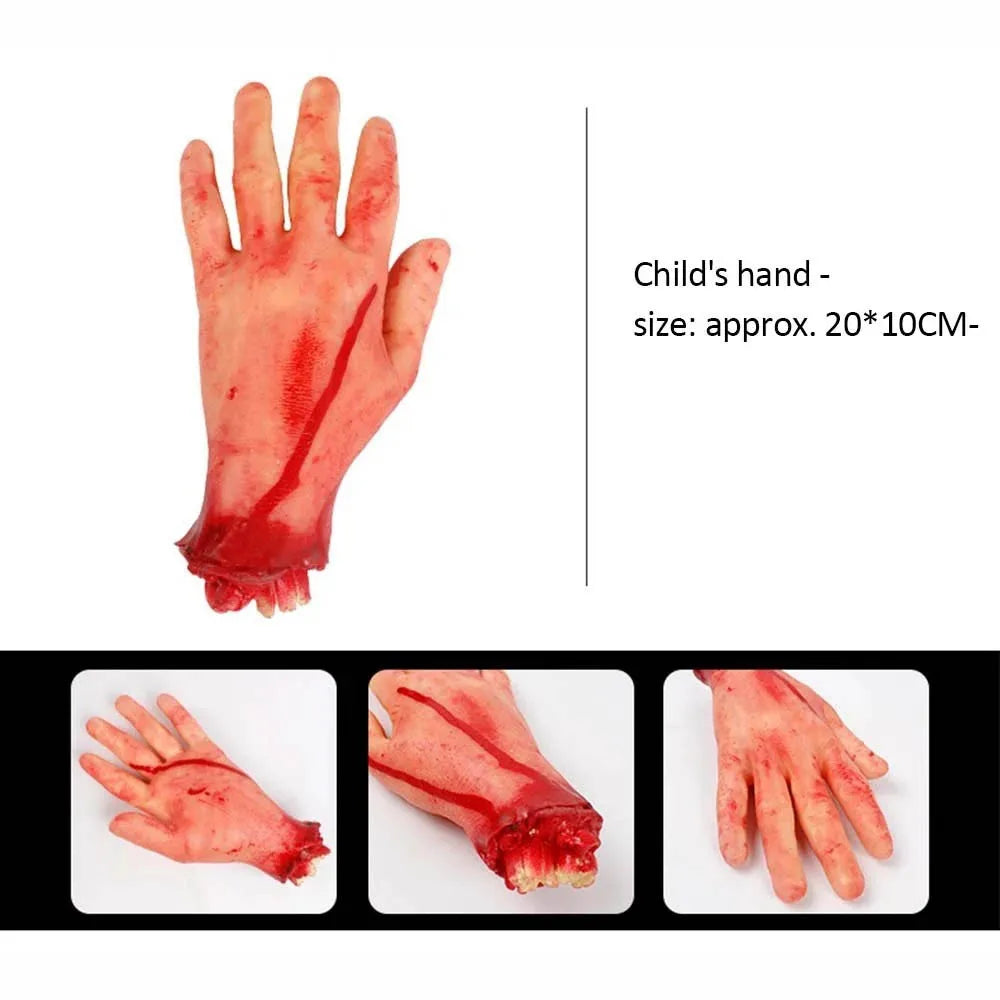 Bloody Severed Limb Halloween Decoration Props - Four fingers