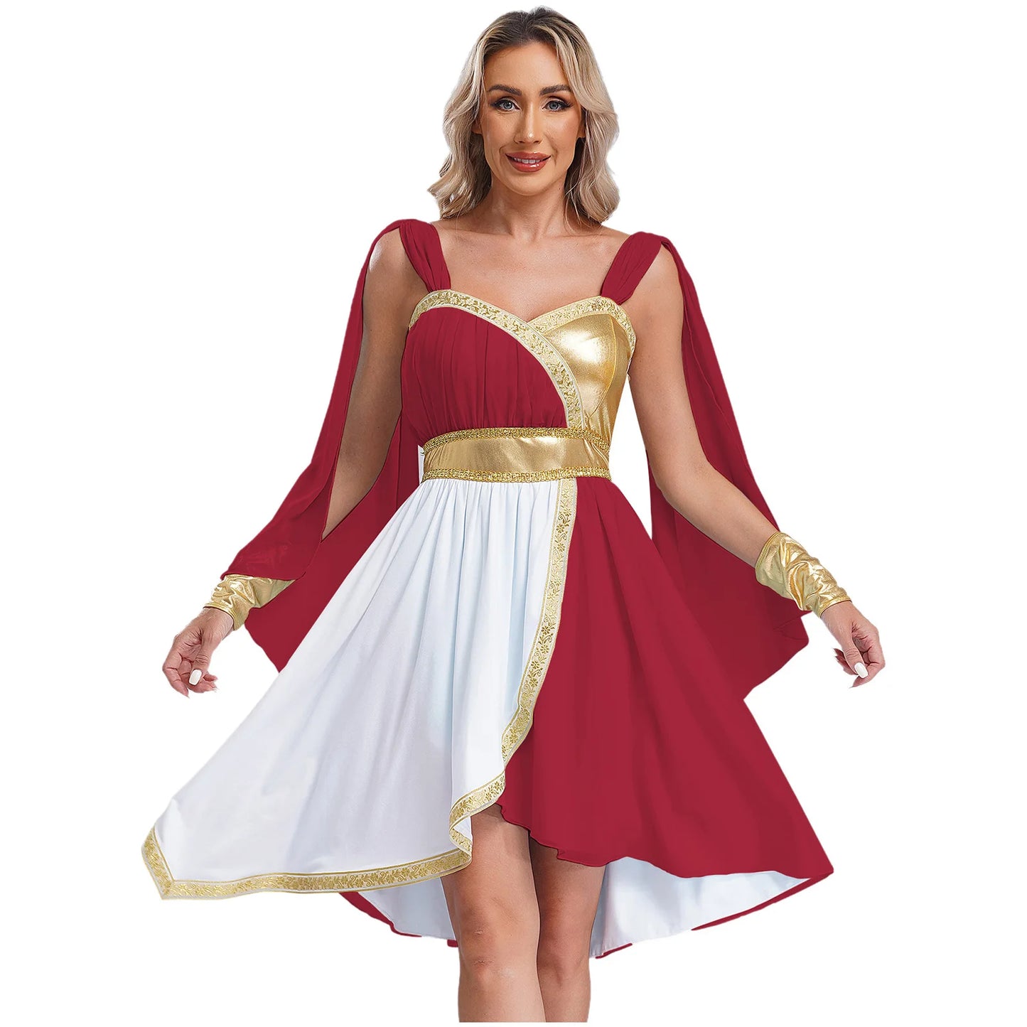 Women's Ancient Greek Athena Goddesses Roman Princess Toga Chiffon Costume - alternate view 11