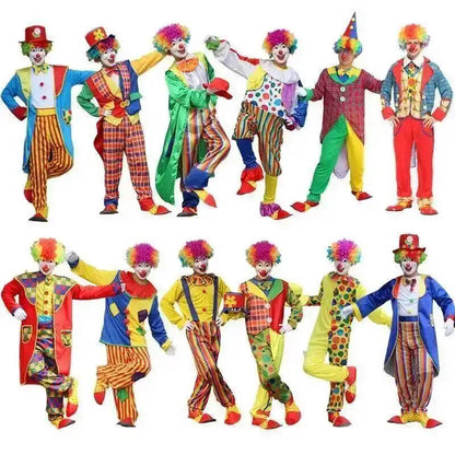Adults Clown Costumes Joker Bodysuit for Men Magician Performance Fancy Halloween Outfits - Zc-002 / 5xl height175-190cm
