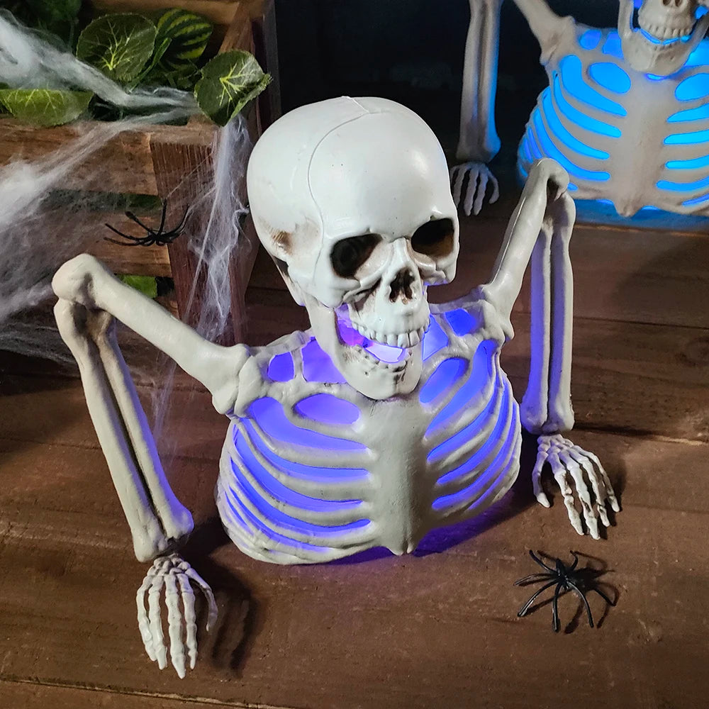 Halloween Decorations Glowing Skull Skeleton Human Head Haunted House Outdoor - product image 3