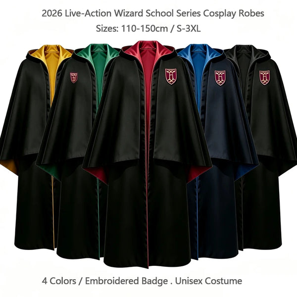 Unisex Wizard House Hooded Halloween Robe