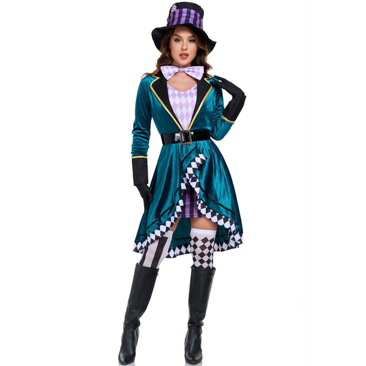 Adult Alice in Wonderland Clock Madhatter Alice Sorceress Costume