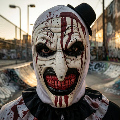 Halloween Horror Clown Mask Terrifier Art the Clown Costume Full Head Mask with Blood - 225-2