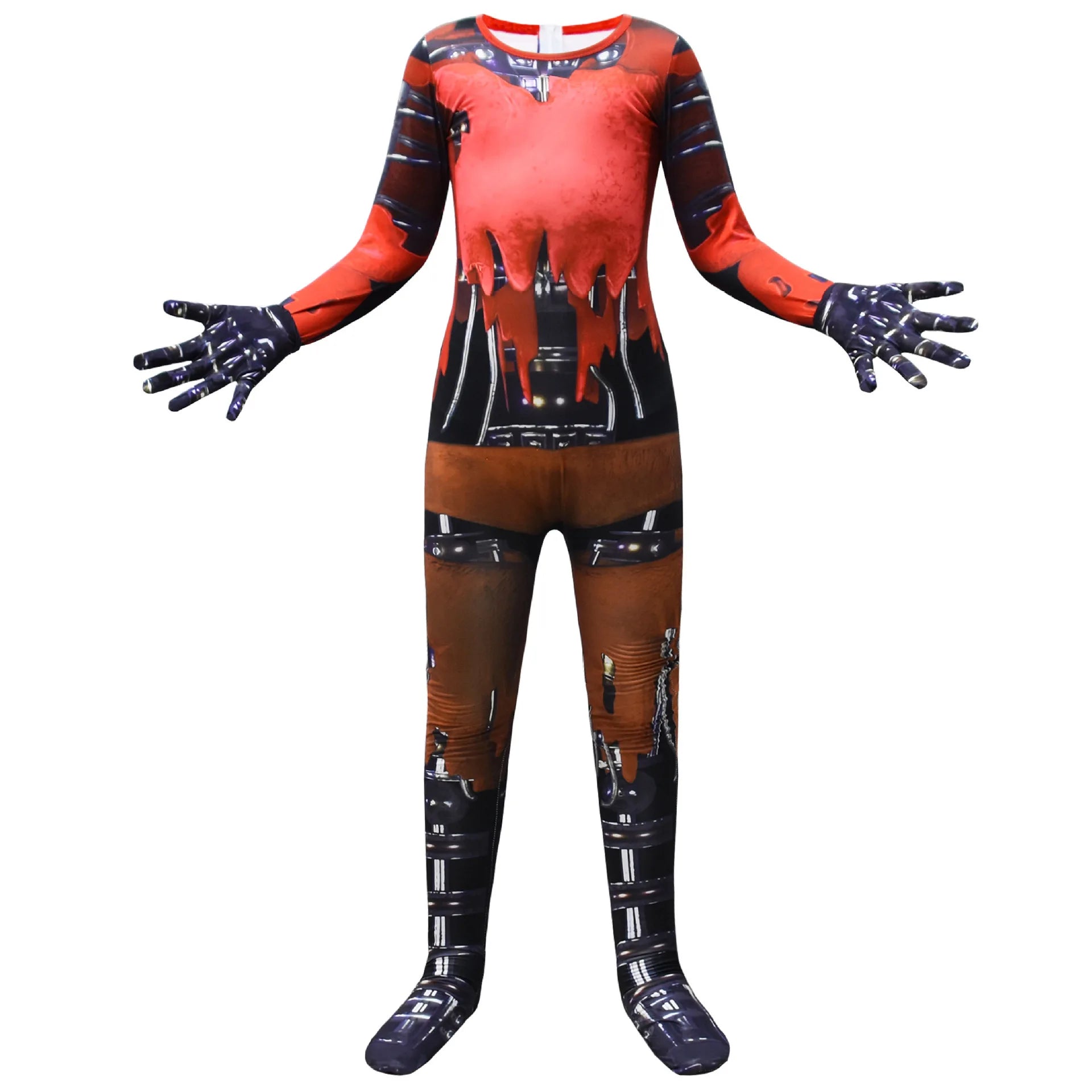 Kids Horriable Halloween Costume Five Nights F-Freddyeds Jumpsuit Cosplay Nightmare BonnieD Wolf Anime - product image 2