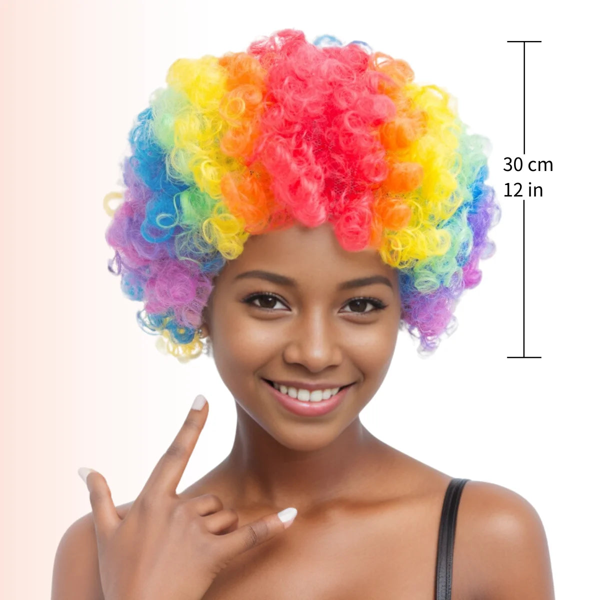 Clown Wig Afro Puff Wigs 80s Costume Anime Halloween Fancy Wigs - Orange