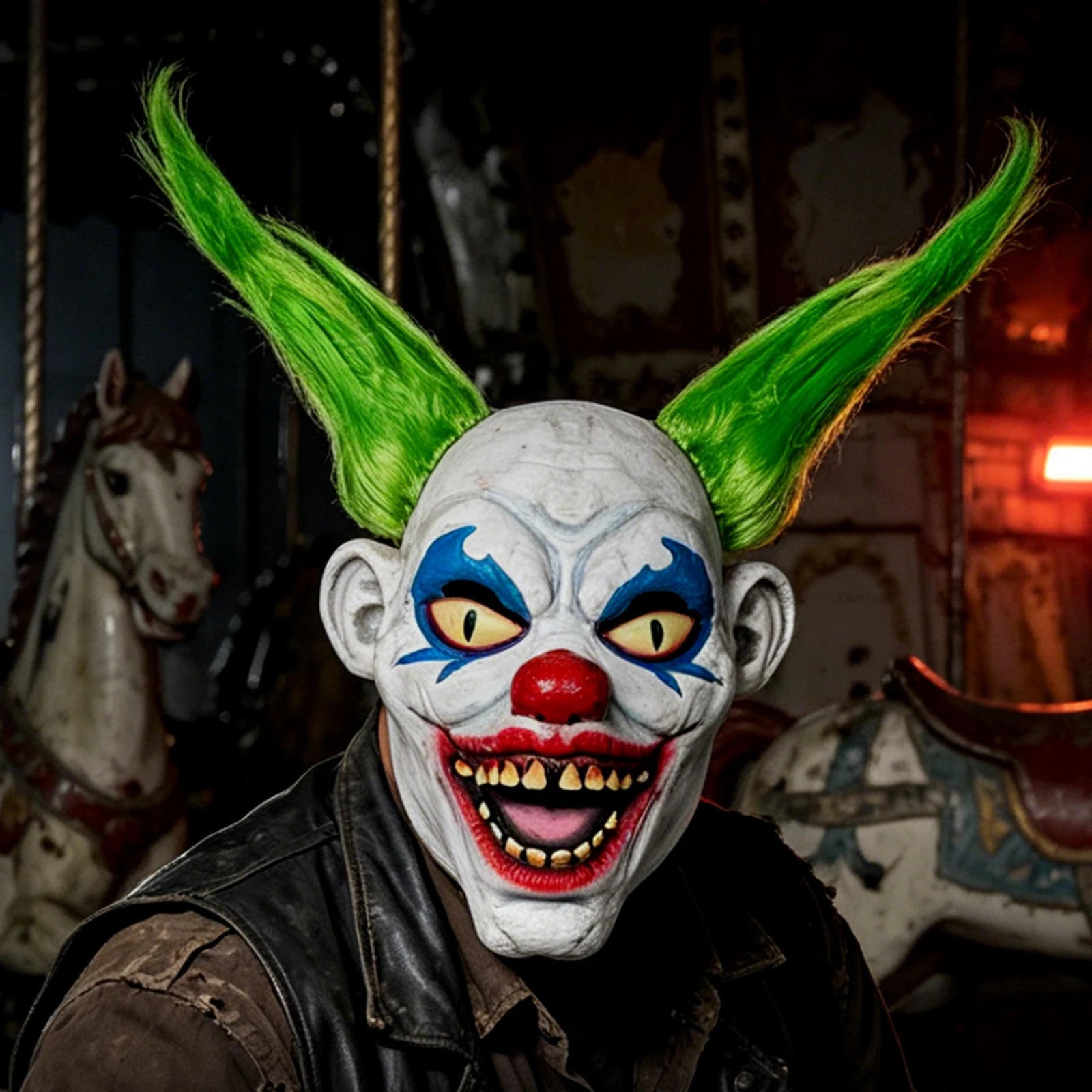 Halloween Costume Mask Clown Latex Headgear Smiling Face Demon Mask Ball Costume - View 6