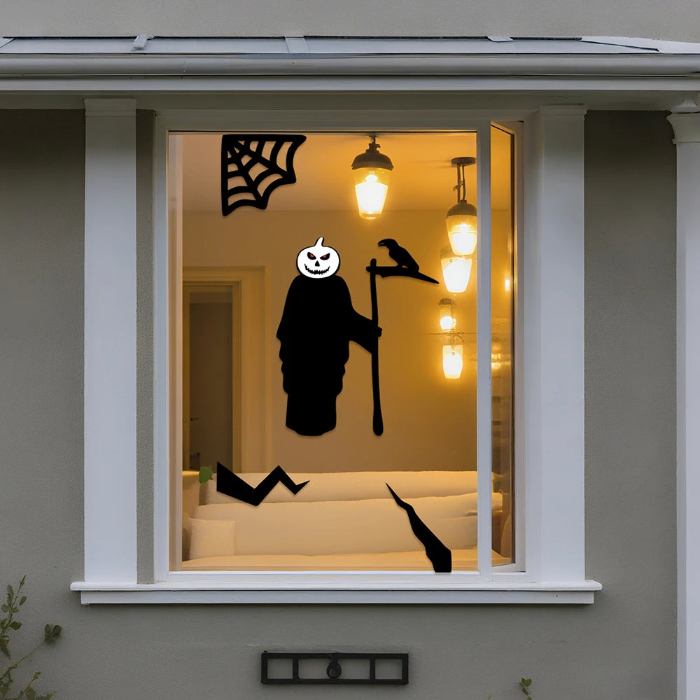 Halloween Window Stickers - Ghost, Pumpkin & Witch Door Decorations - product image 6
