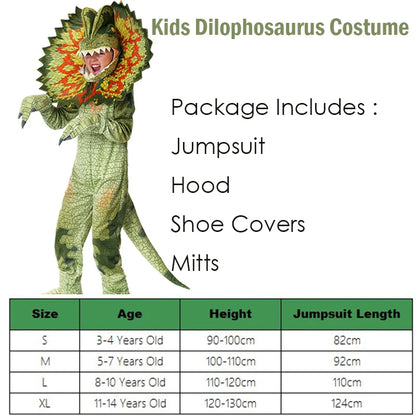 Kids Dinosaur Costume Jurassic World Pink Girls Tilly the T-Rex Dinosaur Dilophosaurus Boys Halloween Costume - product image 9