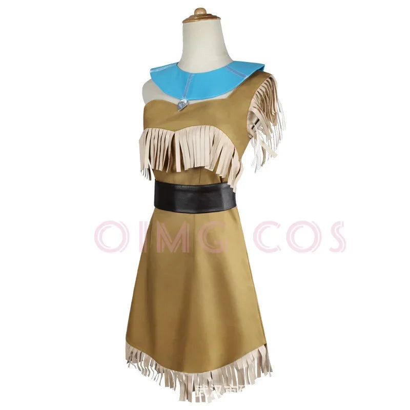 Women's Anime Pocahontas Uniform Masquerade Game Costume - alternate view 2