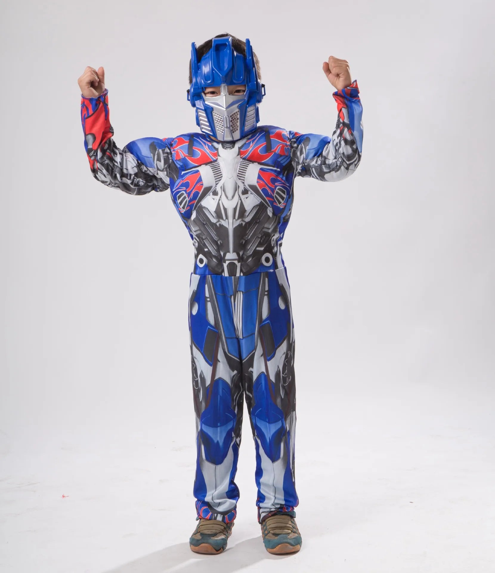 Boys Optimus Muscle Prime Fancy Dress American Boy Superhero Purim