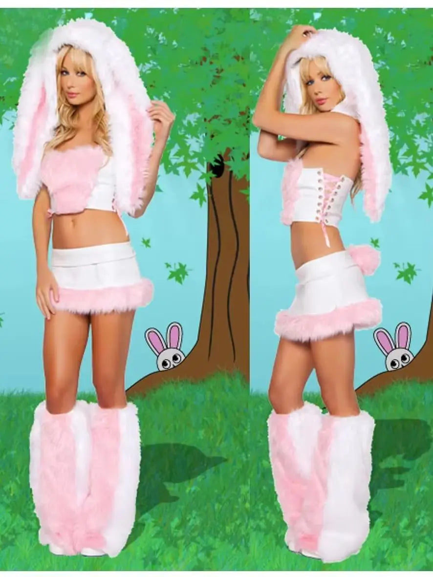 Adult female sexy and cute green caterpillar frog Halloween party fox costume animal role-playing costume and big tail costume