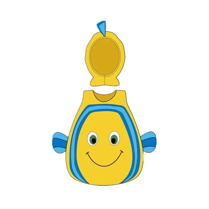 Kids Yellow Fish Costume Cute Clownfish Outfit with Hat Tail for Halloween Performance - 02 / M