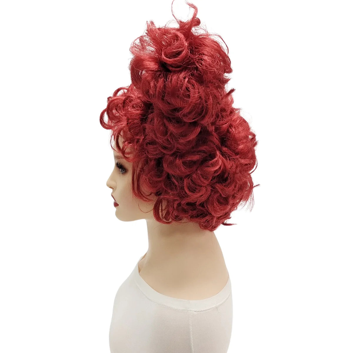 Red Queen-Inspired Curly Double-Bun Cosplay Wig